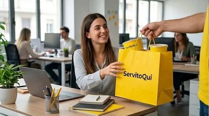 Consegna dei pasti in ufficio